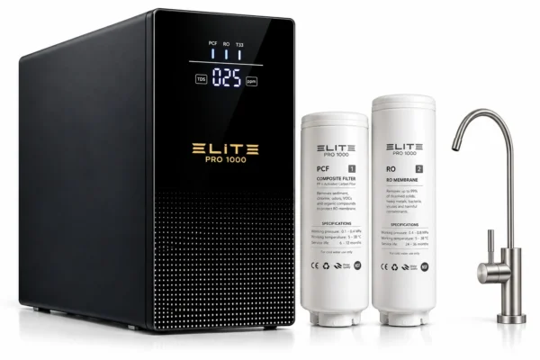 Filtre à eau ELITE PRO 1000 Osmoseur à début direct sans réservoir